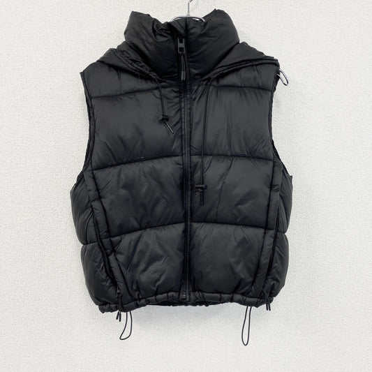 ZARA　ザラ　TRF HEAT PWR　フルジップベスト　中綿入り　黒　ブラック　Ｍサイズ