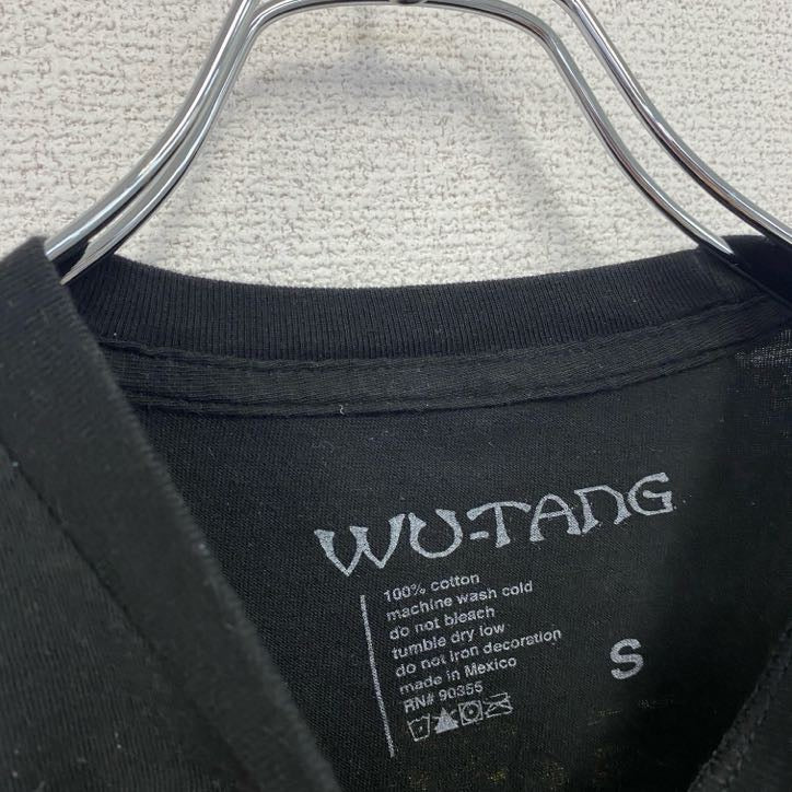 古着 used　ウータン・クラン　半袖バンドプリントTシャツ　ヒップホップ　レトロデザイン　クルーネック　黒　ブラック　Ｓサイズ