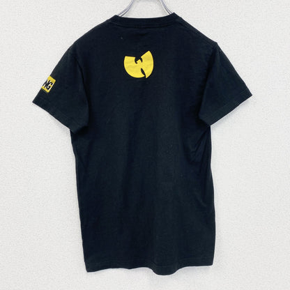 古着 used　ウータン・クラン　半袖バンドプリントTシャツ　ヒップホップ　レトロデザイン　クルーネック　黒　ブラック　Ｓサイズ