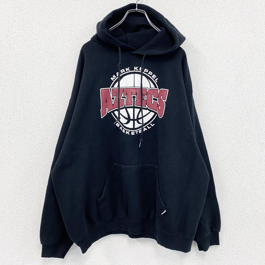 00s～　RUSSELL ATHLETIC　スウェットパーカー/フーディー　ヴィンテージ　黒　ブラック　2XLサイズ