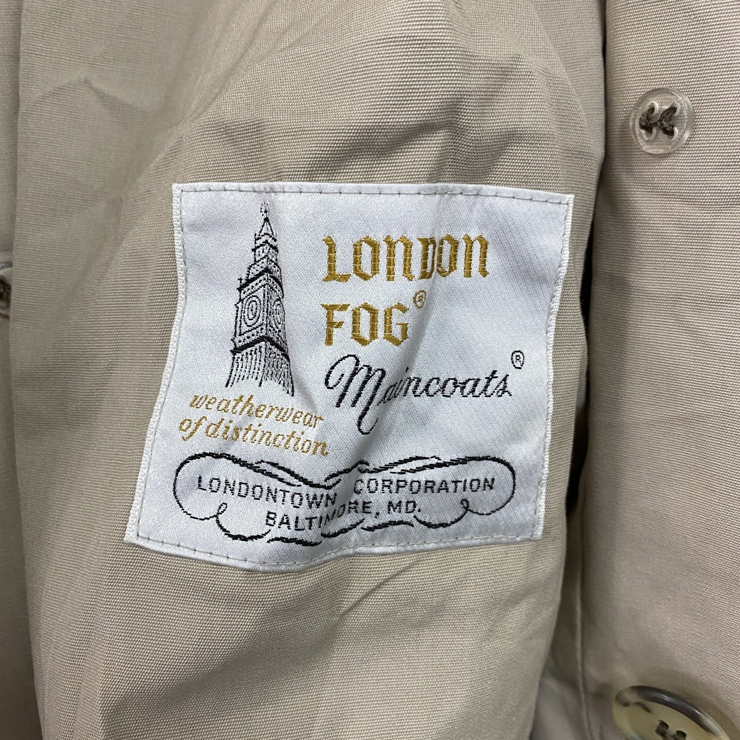 LONDON FOG　ロンドンフォグ　ダブルトレンチコート　ベージュ　42サイズ