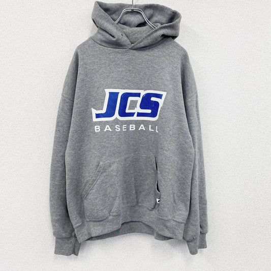 00s　RUSSELL ATHLETIC　スウェットパーカー/フーディー　ヴィンテージ　灰色　グレー　Lサイズ