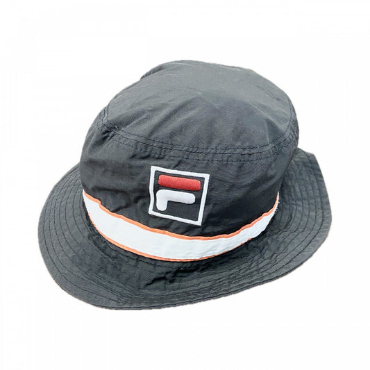 FILA　フィラ　バケットハット　黒　ブラック　刺繡ロゴ
