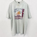 古着 used　90s　半袖プリントTシャツ　USA製　野球　シングルステッチ　クルーネック　灰色　グレー　XLサイズ