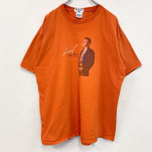 GILDAN　ギルダン　Jan Smit　ヤン・スミット　半袖プリントシンガーTシャツ　クルーネック　オレンジ　XLサイズ