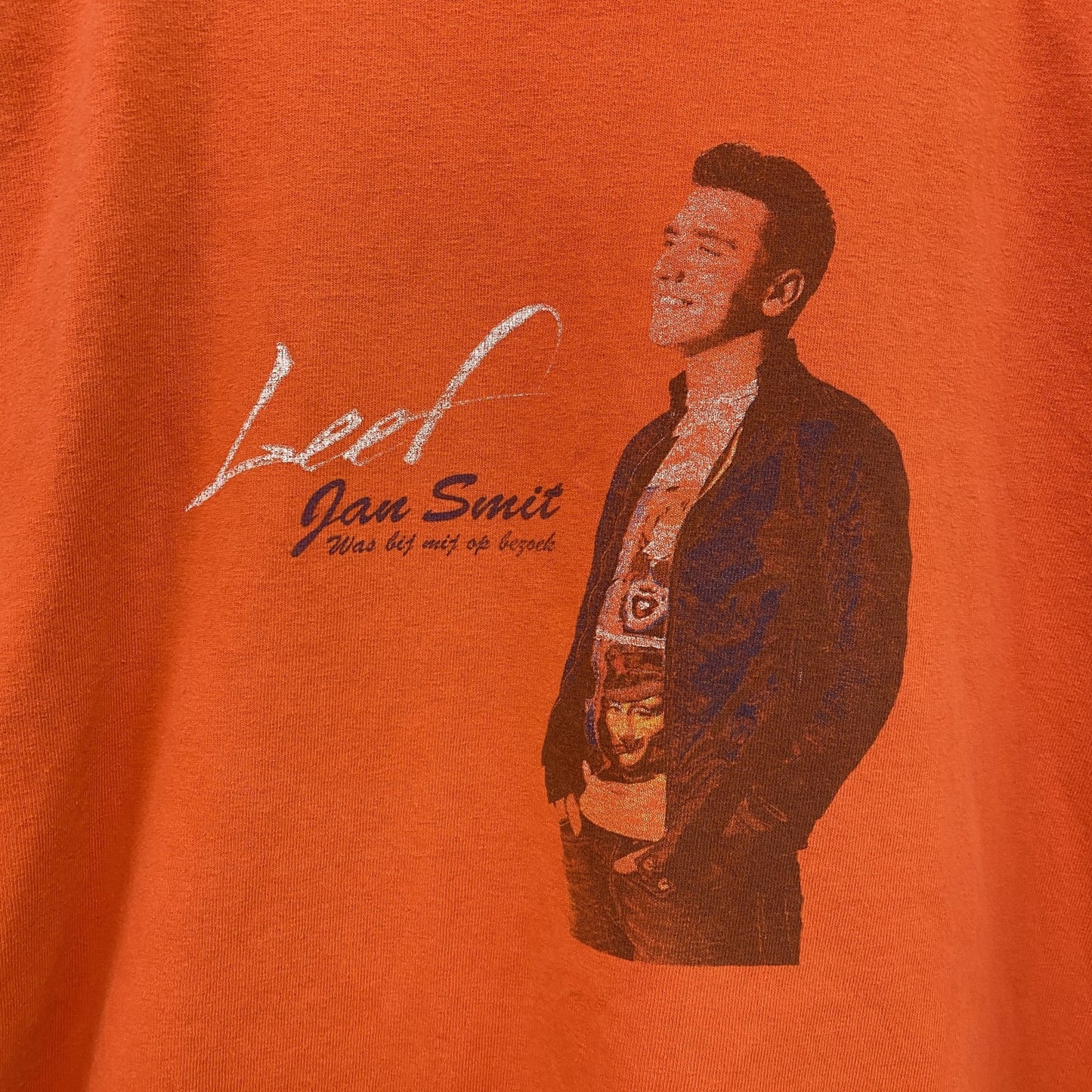 GILDAN　ギルダン　Jan Smit　ヤン・スミット　半袖プリントシンガーTシャツ　クルーネック　オレンジ　XLサイズ