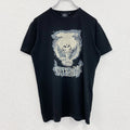 古着 used　SOUTH WEST　半袖アニマルプリントTシャツ　フクロウ　梟　レトロ　クルーネック　黒　ブラック　Ｍサイズ　