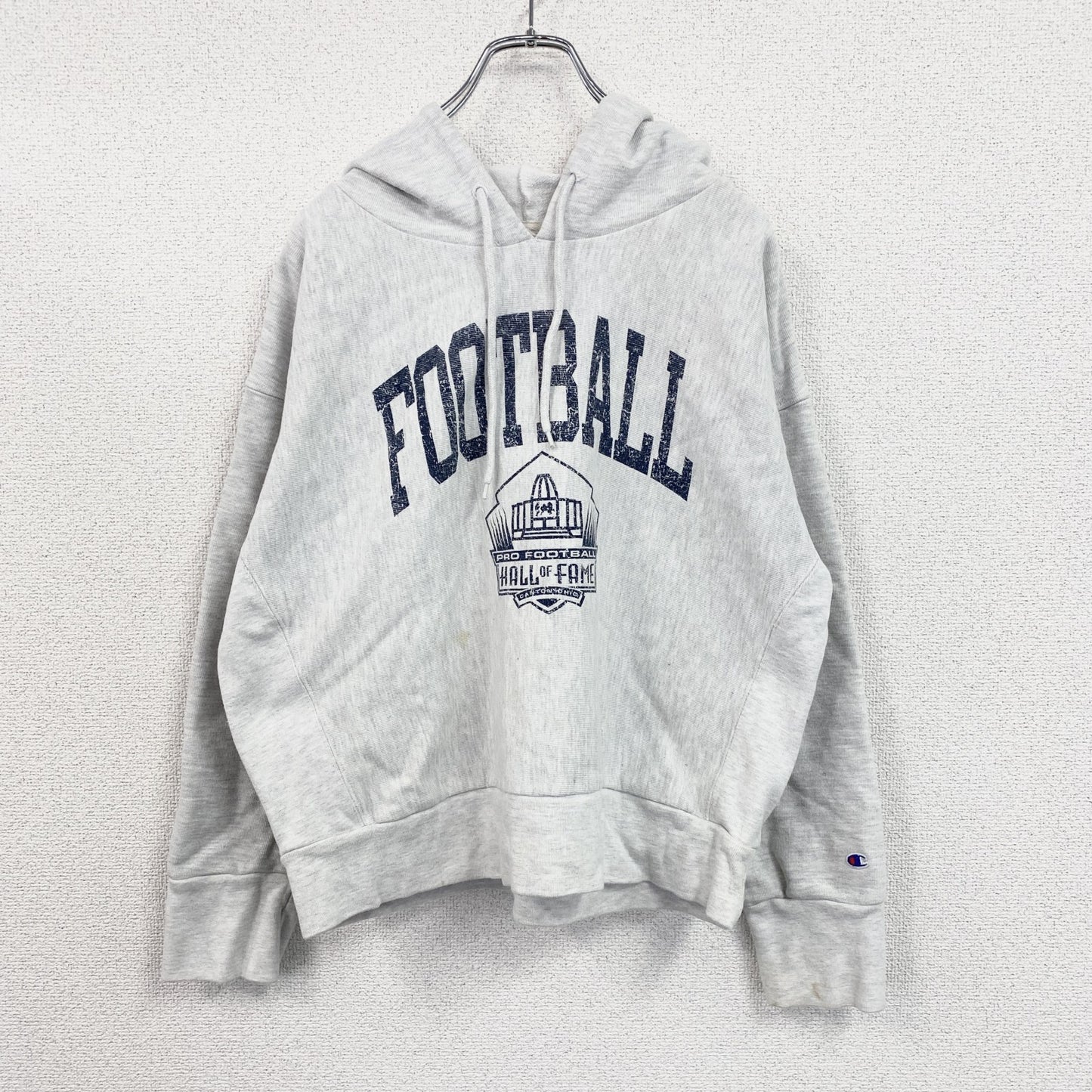 Champion　チャンピオン　リバースウィーブ　スウェットパーカー/フーディー　アーチプリント　霜降りグレー　Lサイズ
