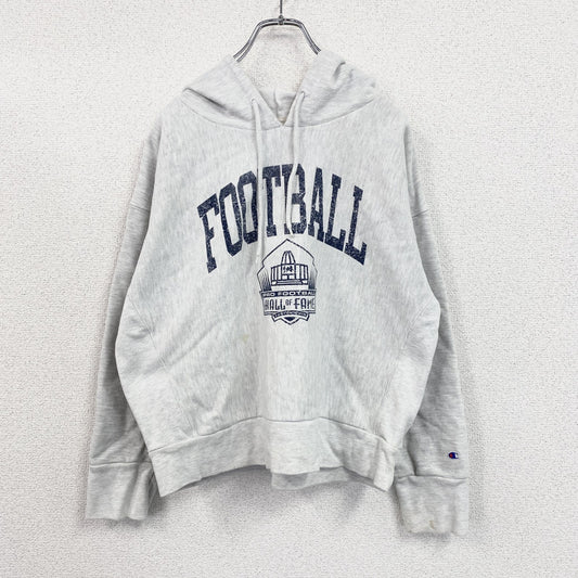 Champion　チャンピオン　リバースウィーブ　スウェットパーカー/フーディー　アーチプリント　霜降りグレー　Lサイズ