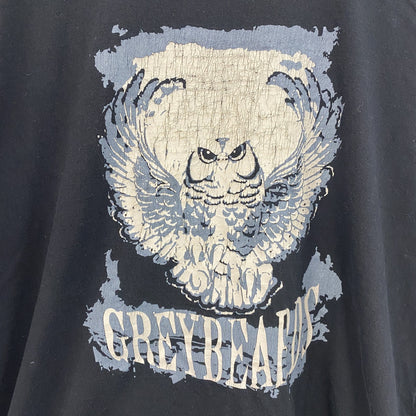 古着 used　SOUTH WEST　半袖アニマルプリントTシャツ　フクロウ　梟　レトロ　クルーネック　黒　ブラック　Ｍサイズ　