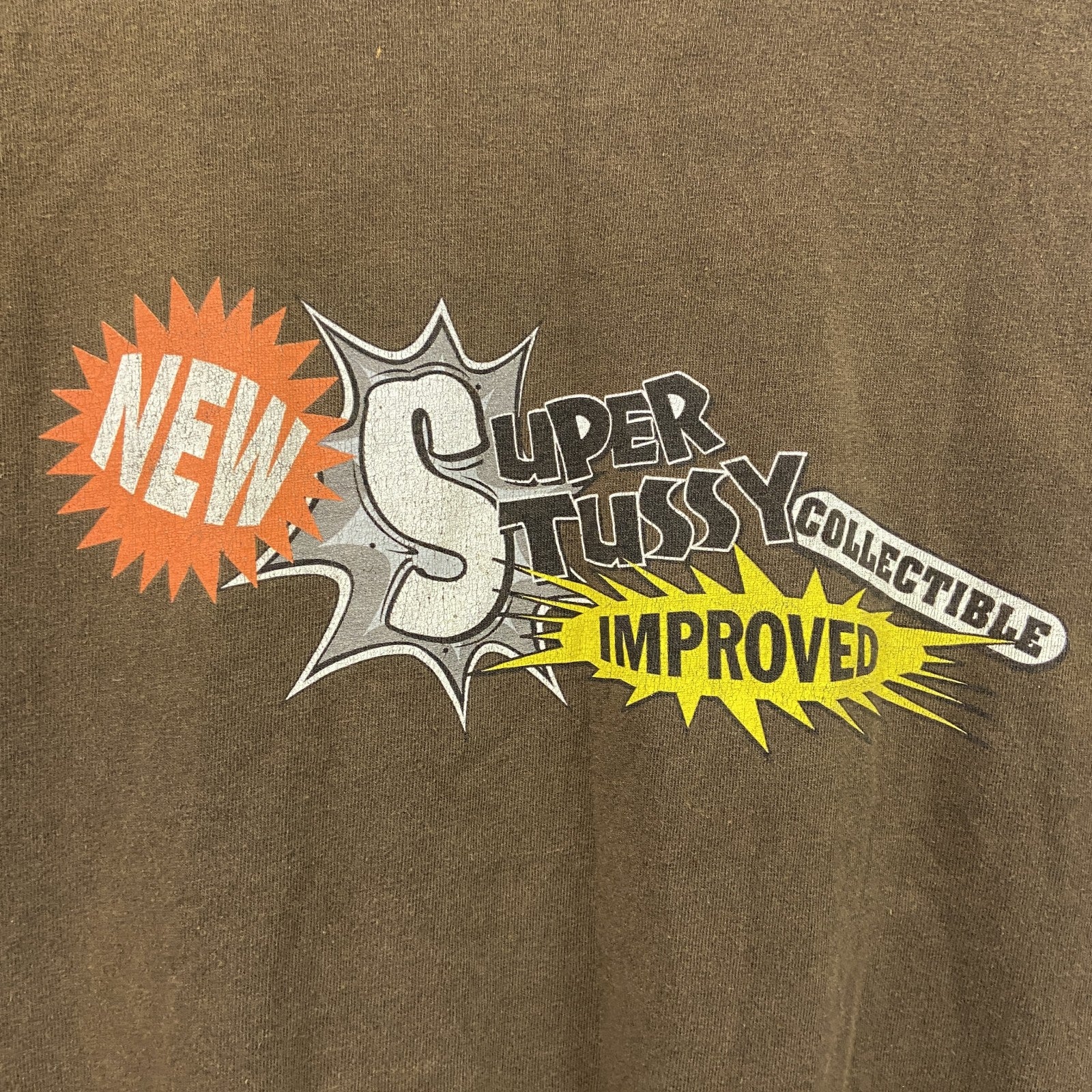 OLD STUSSY　オールドステューシ　半袖プリントTシャツ　シングルステッチ　茶色　ブラウン　Lサイズ