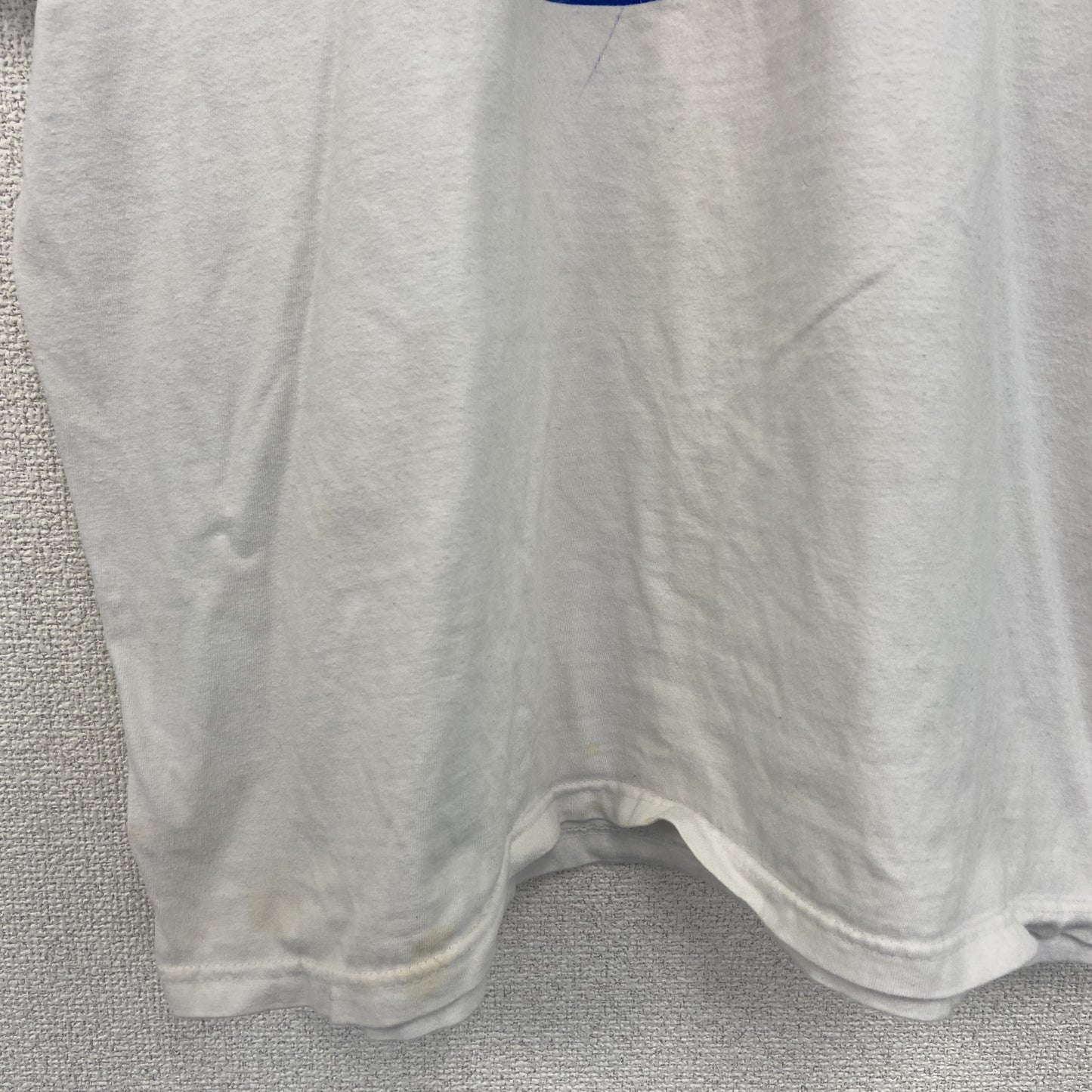 古着 used　Hanes ヘインズ 　半袖プリントTシャツ　白　シングルステッチ　90s　野球　クルーネック　XXLサイズ