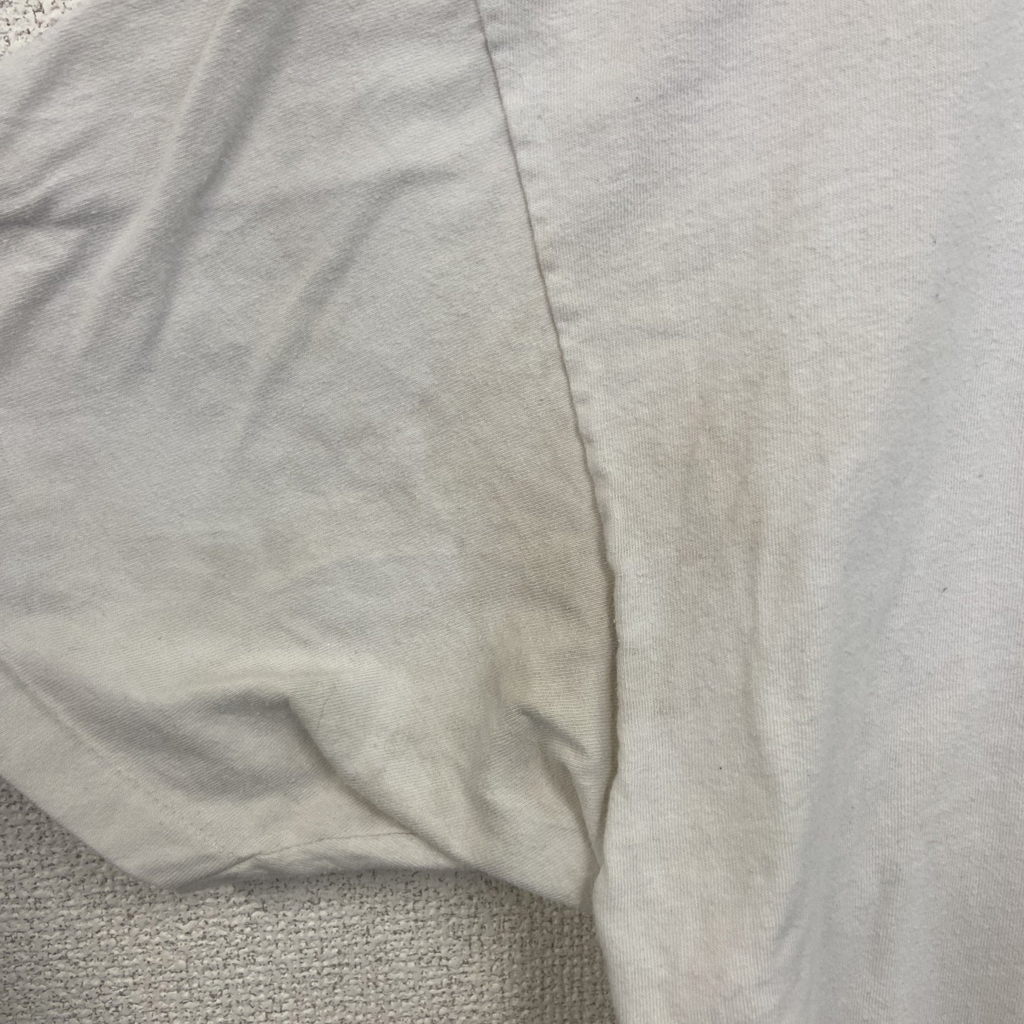 古着 used　Hanes ヘインズ 　半袖プリントTシャツ　白　シングルステッチ　90s　野球　クルーネック　XXLサイズ