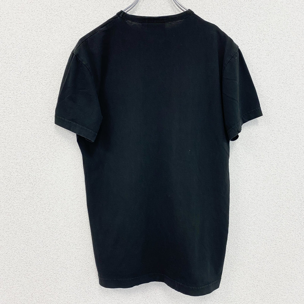 古着 used　SOUTH WEST　半袖アニマルプリントTシャツ　フクロウ　梟　レトロ　クルーネック　黒　ブラック　Ｍサイズ　