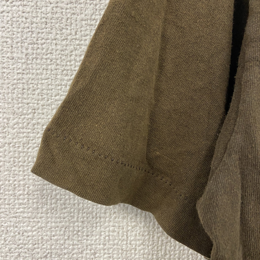 OLD STUSSY　オールドステューシ　半袖プリントTシャツ　シングルステッチ　茶色　ブラウン　Lサイズ