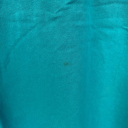 古着 used　90s　長袖プリントTシャツ　USA製　コットン100%　シングルステッチ　クルーネック　グリーン　XLサイズ