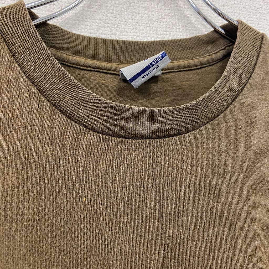 OLD STUSSY　オールドステューシ　半袖プリントTシャツ　シングルステッチ　茶色　ブラウン　Lサイズ