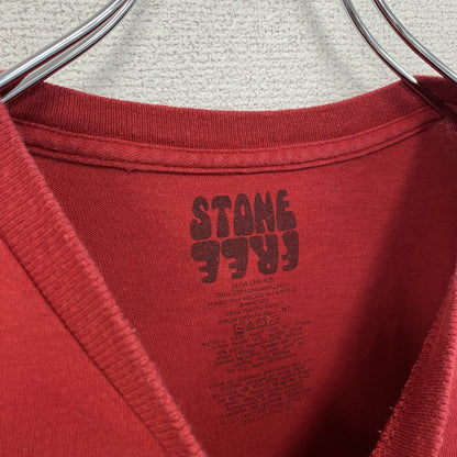 古着 used　半袖バンドプリントTシャツ　ジミ・ヘンドリックス　ロック　レトロデザイン　クルーネック　赤　レッド　