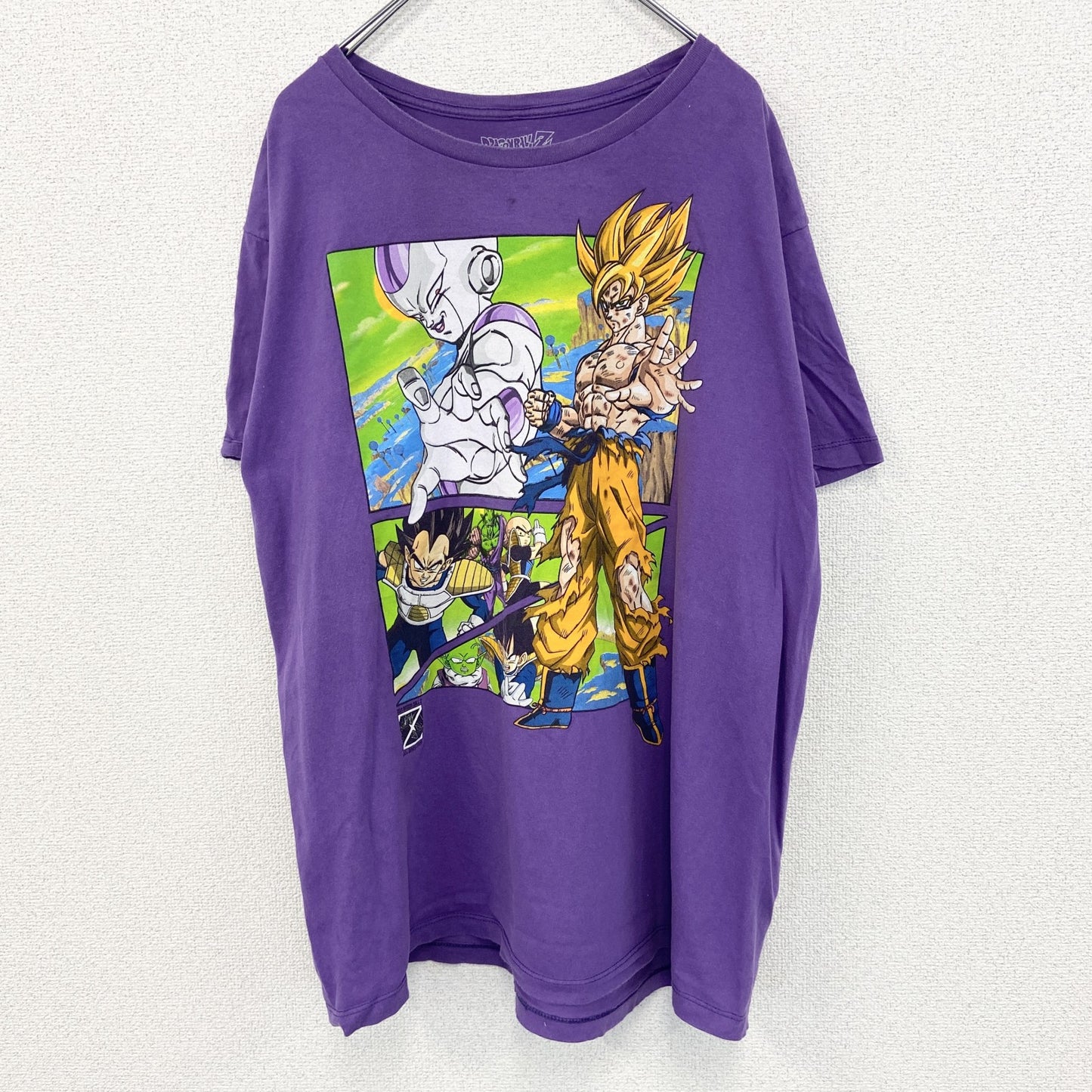 古着 used　DORAGONBALLZ ドラゴンボール 　半袖オリジナルアニメプリントTシャツ　紫　クルーネック　XLサイズ