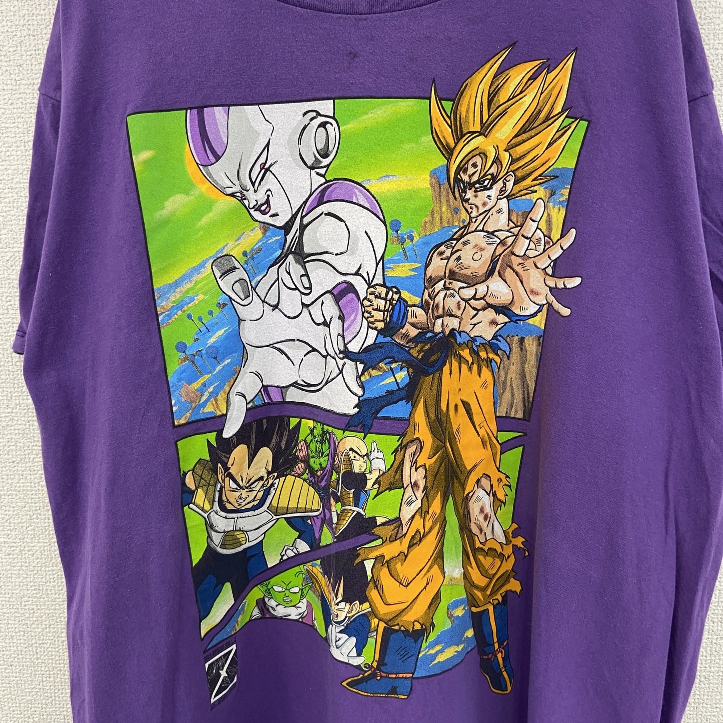 古着 used　DORAGONBALLZ ドラゴンボール 　半袖オリジナルアニメプリントTシャツ　紫　クルーネック　XLサイズ