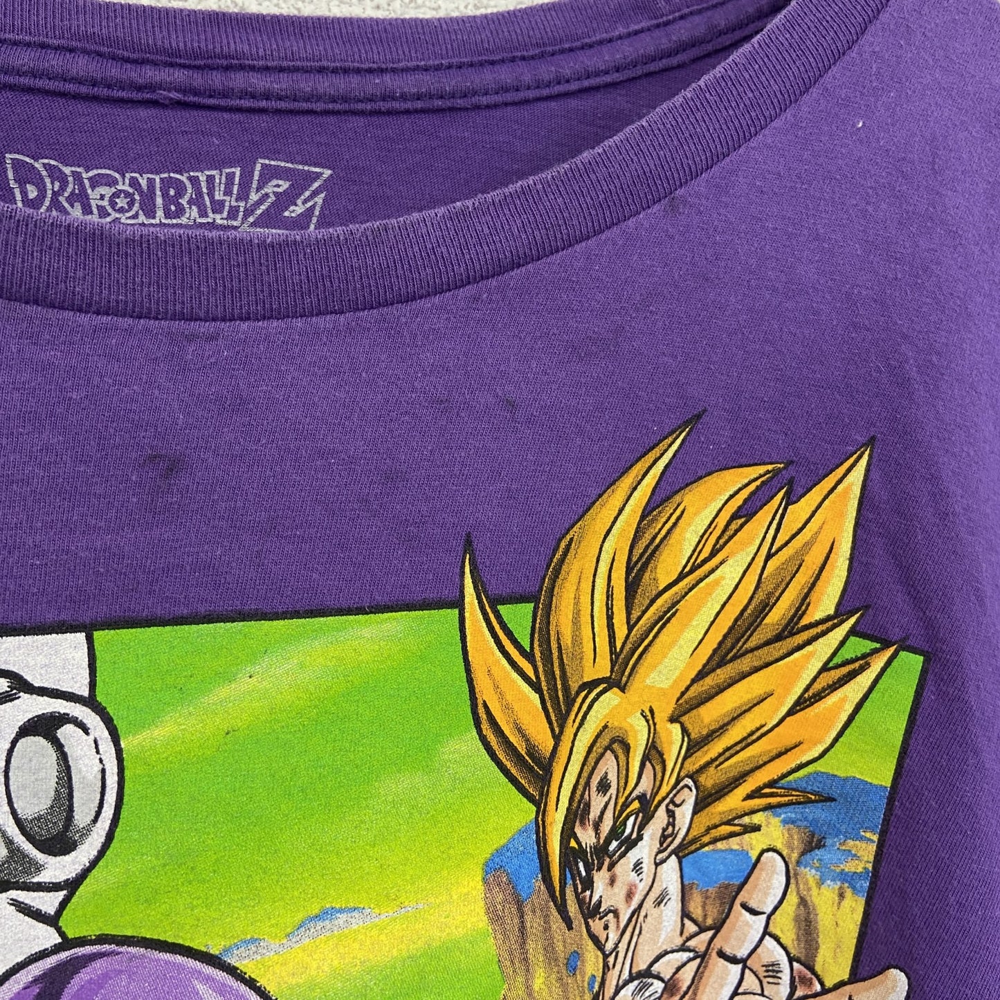 古着 used　DORAGONBALLZ ドラゴンボール 　半袖オリジナルアニメプリントTシャツ　紫　クルーネック　XLサイズ