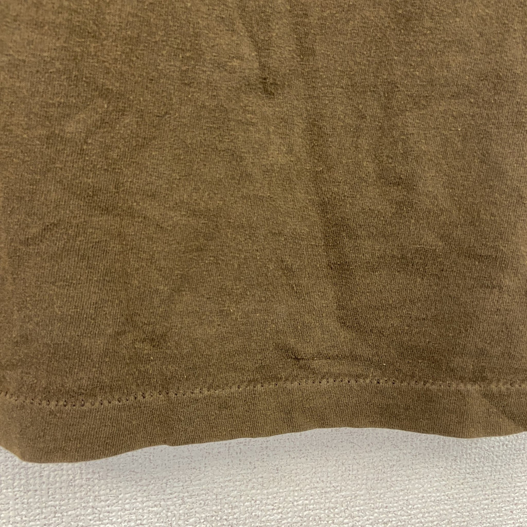 OLD STUSSY　オールドステューシ　半袖プリントTシャツ　シングルステッチ　茶色　ブラウン　Lサイズ