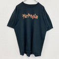 FRUIT OF THE LOOＭ　半袖バックプリントTシャツ　両面プリント　英字プリント　クルーネック　黒　ブラック　XLサイズ