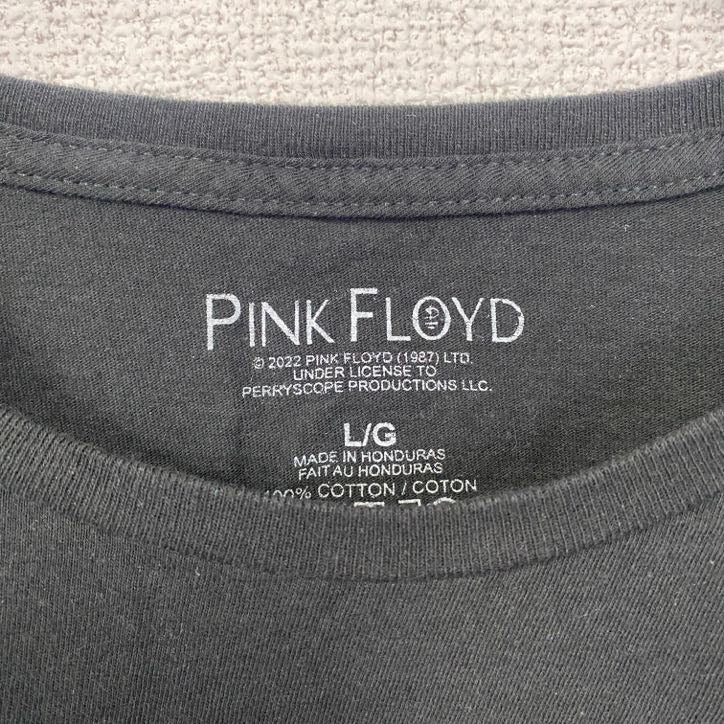古着 used　半袖バンドプリントTシャツ　ピンクフロイド　音楽T　ロック　クルーネック　黒　ブラック　Lサイズ