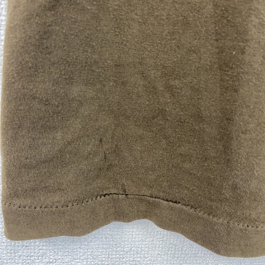 OLD STUSSY　オールドステューシ　半袖プリントTシャツ　シングルステッチ　茶色　ブラウン　Lサイズ