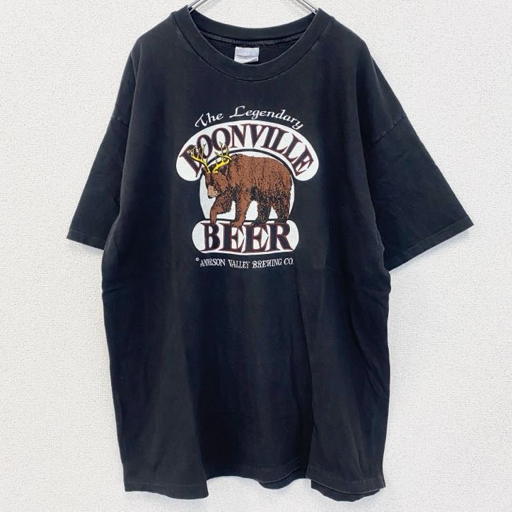 古着 used　90s　半袖アニマルプリントTシャツ　熊　100%コットン　USA製　シングルステッチ　2XLサイズ