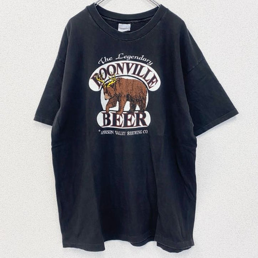 古着 used　90s　半袖アニマルプリントTシャツ　熊　100%コットン　USA製　シングルステッチ　2XLサイズ