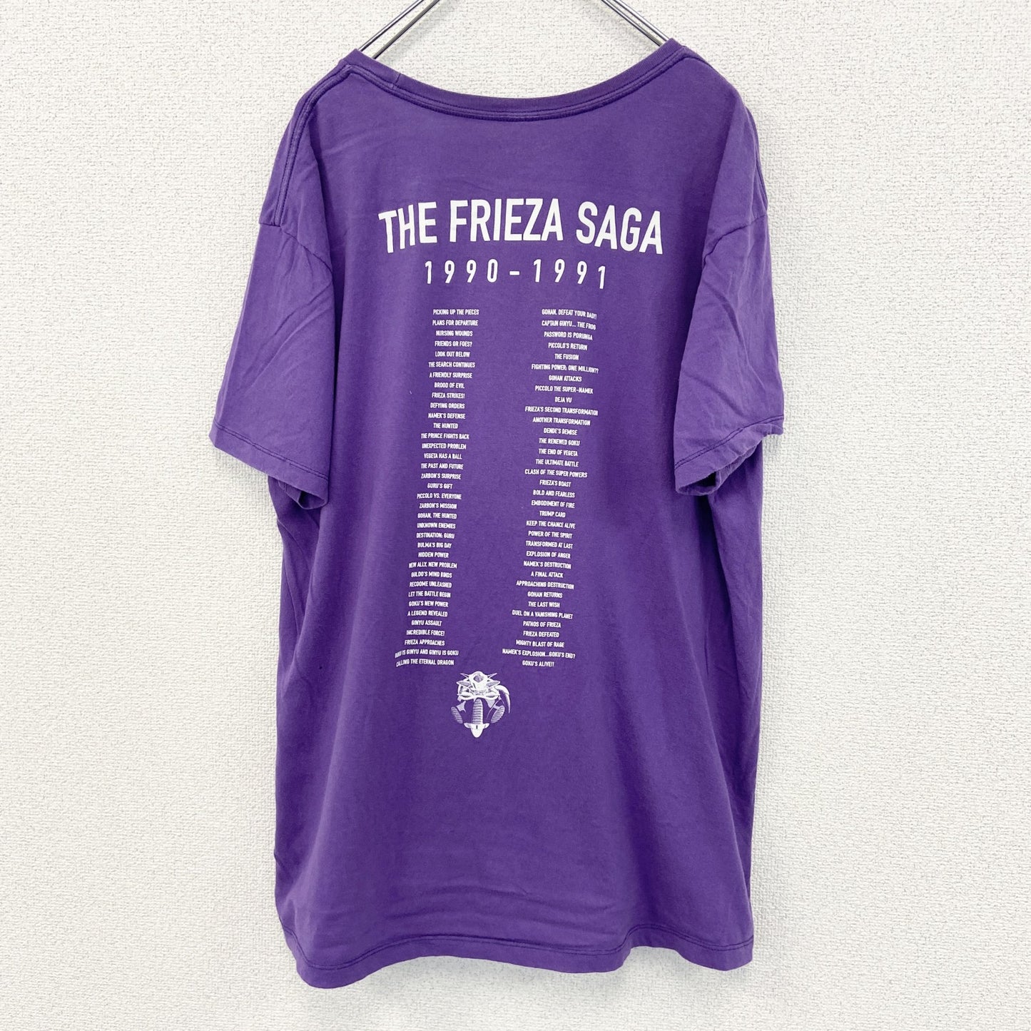 古着 used　DORAGONBALLZ ドラゴンボール 　半袖オリジナルアニメプリントTシャツ　紫　クルーネック　XLサイズ
