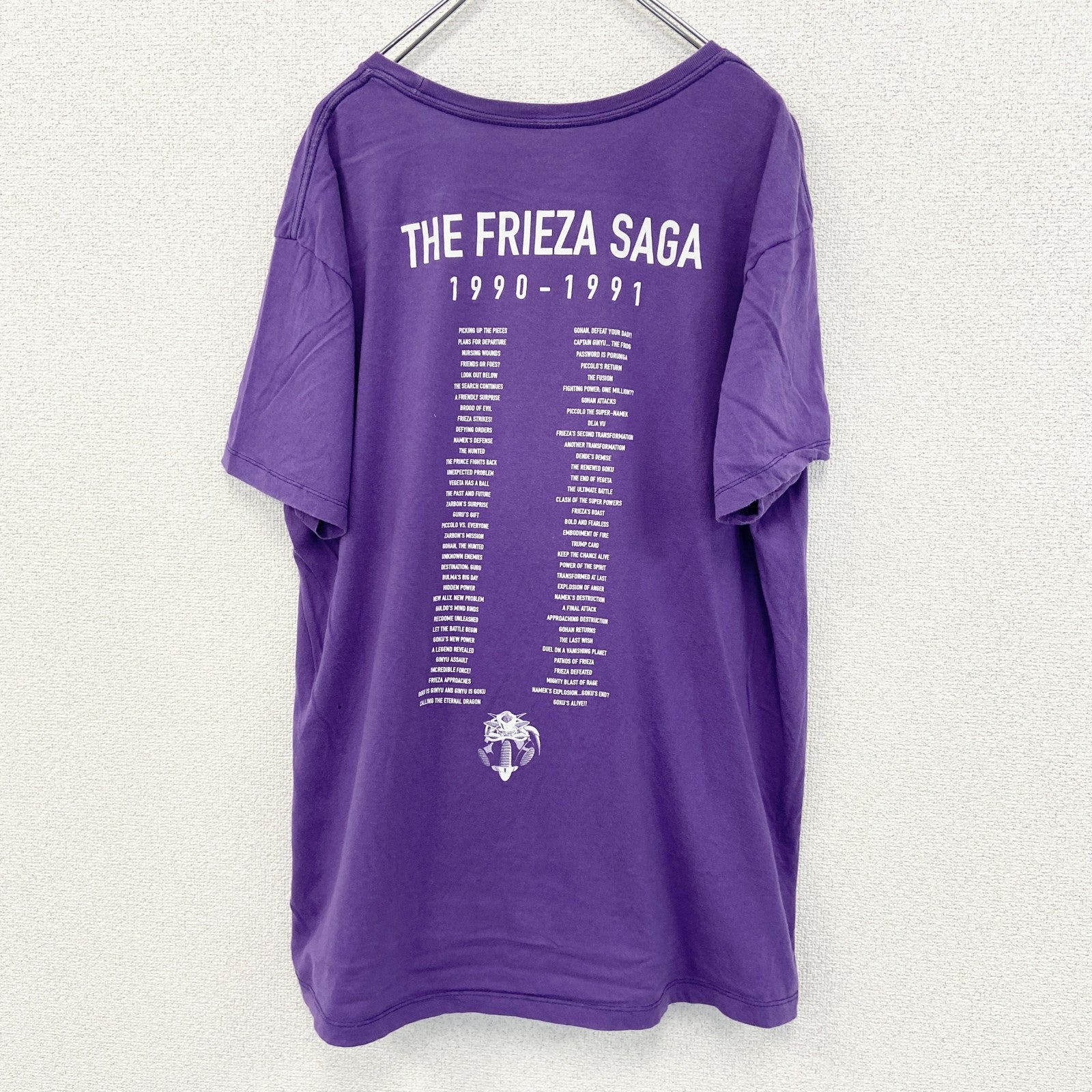 古着 used　DORAGONBALLZ ドラゴンボール 　半袖オリジナルアニメプリントTシャツ　紫　クルーネック　XLサイズ