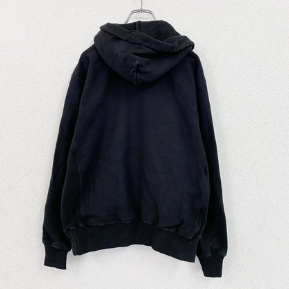 Champion　チャンピオン　リバースウィーブ　スウェットパーカー/フーディー　3連プリント　現行　黒　ブラック　Mサイズ