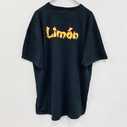 FRUIT OF THE LOOＭ　半袖バックプリントTシャツ　両面プリント　英字プリント　クルーネック　黒　ブラック　XLサイズ