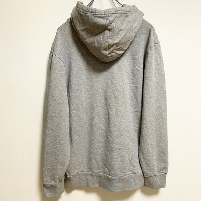 古着 used　Levis リーバイス　長袖ロゴプリントパーカー　フーディー　レトロデザイン　グレー　Mサイズ