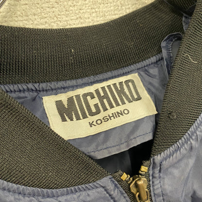 90s　MICHIKO LONDON KOSHINO　ミチコロンドンコシノ　MA-1/ブルゾン　ボンバージャケット　ネイビー
