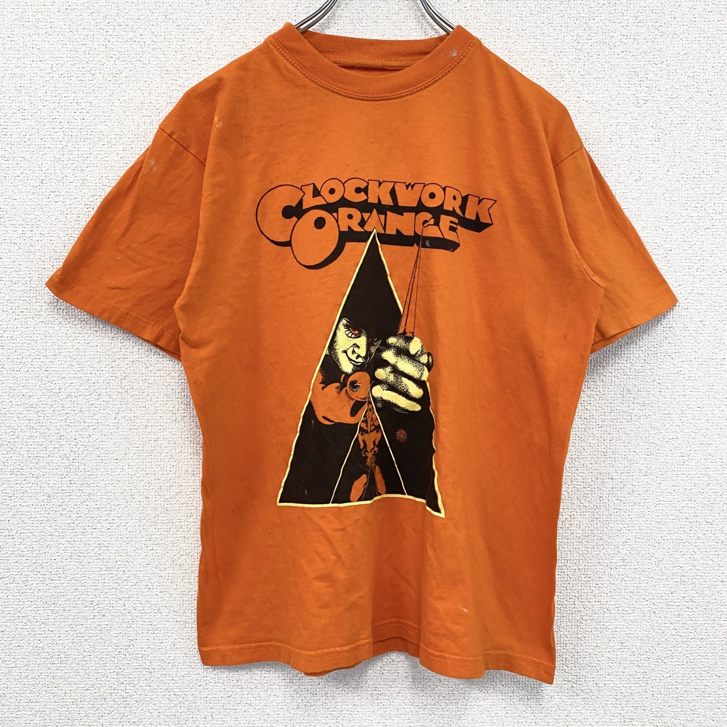 古着 used　CLOCK WORK ORANGE　半袖ムービープリントTシャツ　レトロ　クルーネック　時計じかけのオレンジ　