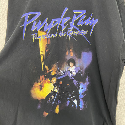 古着 used　THE PRINCE ESTATE　半袖ミュージカルプリントTシャツ　黒　プリンス　パープル　レイン　XLサイズ