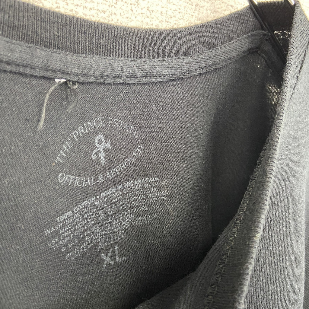 古着 used　THE PRINCE ESTATE　半袖ミュージカルプリントTシャツ　黒　プリンス　パープル　レイン　XLサイズ