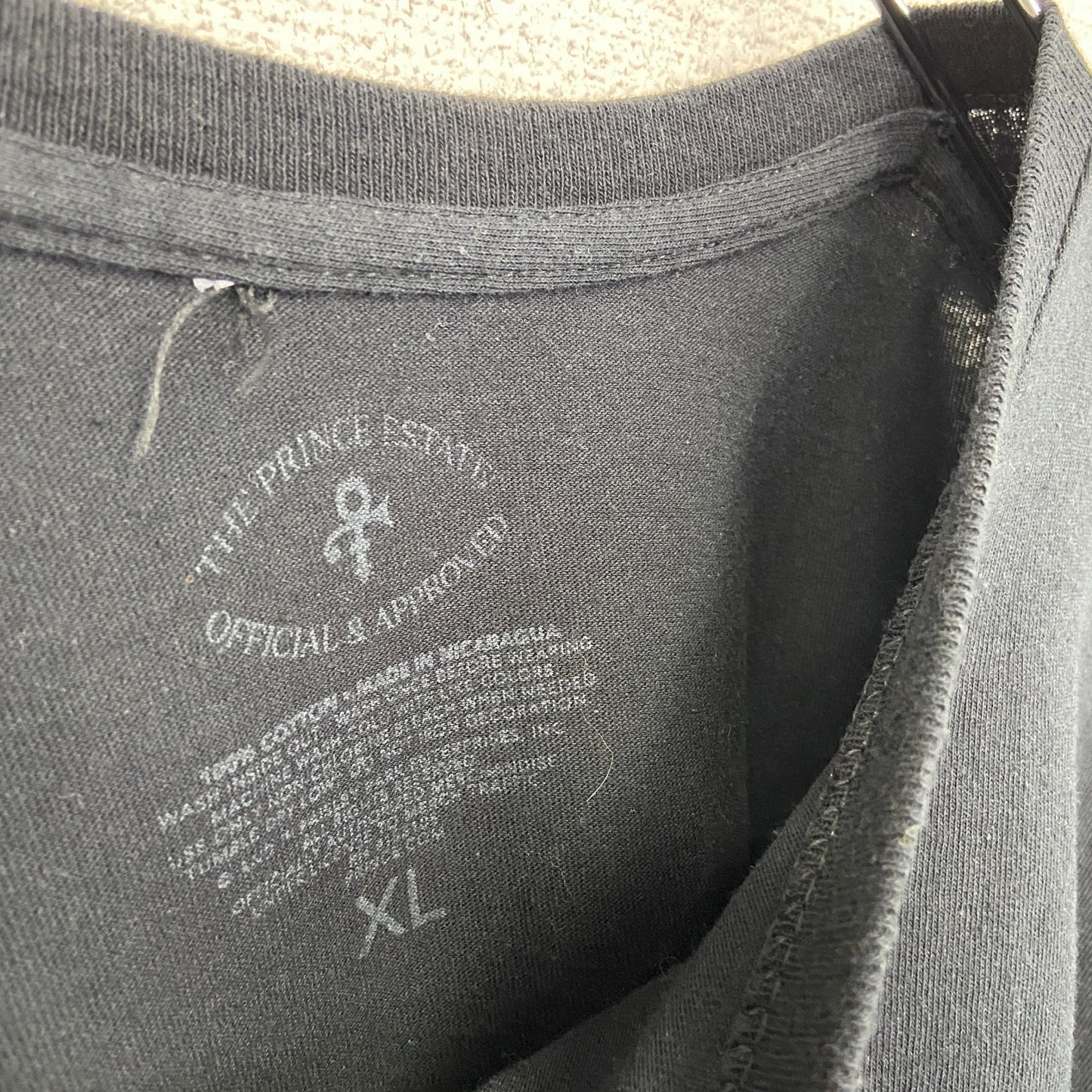 古着 used　THE PRINCE ESTATE　半袖ミュージカルプリントTシャツ　黒　プリンス　パープル　レイン　XLサイズ