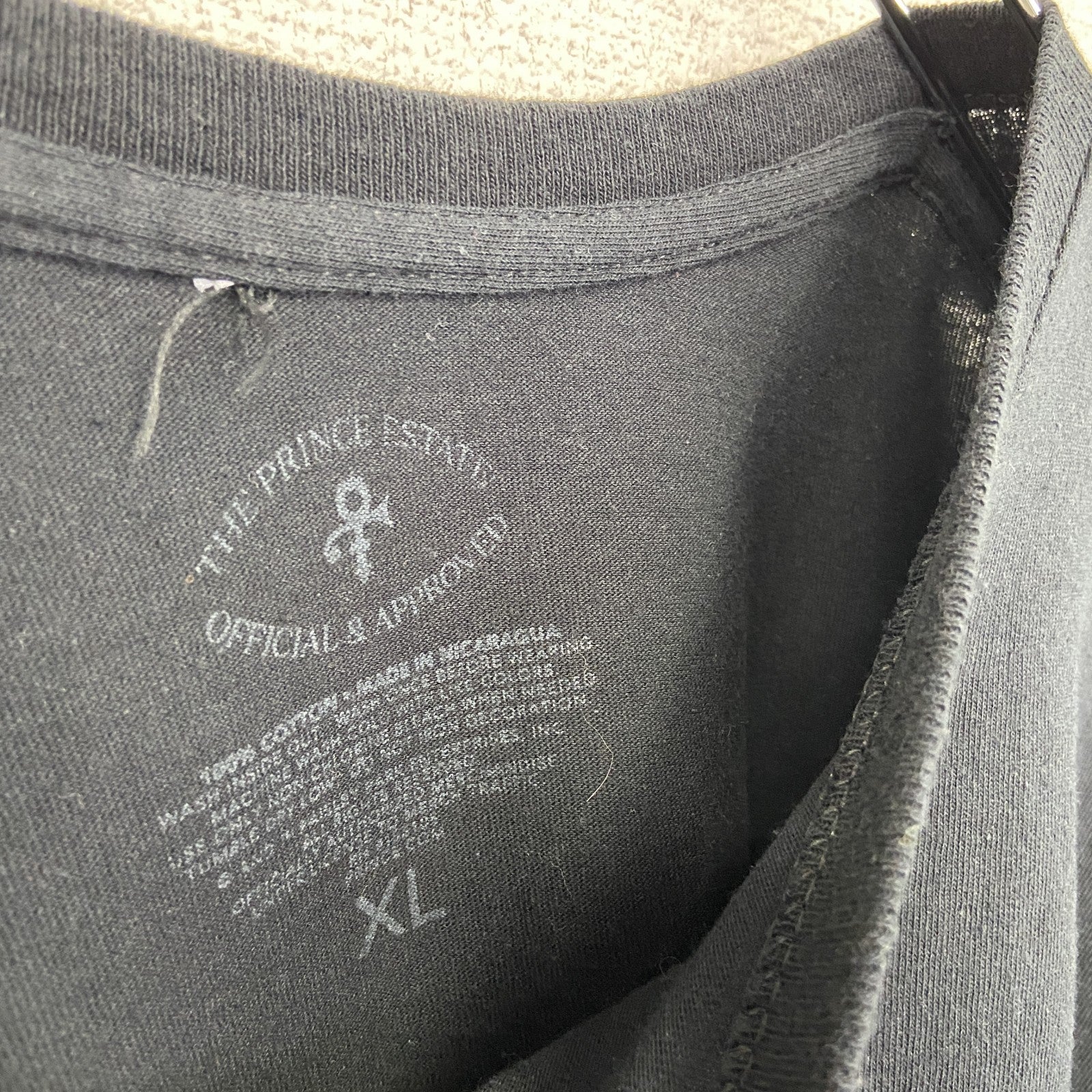 古着 used　THE PRINCE ESTATE　半袖ミュージカルプリントTシャツ　黒　プリンス　パープル　レイン　XLサイズ