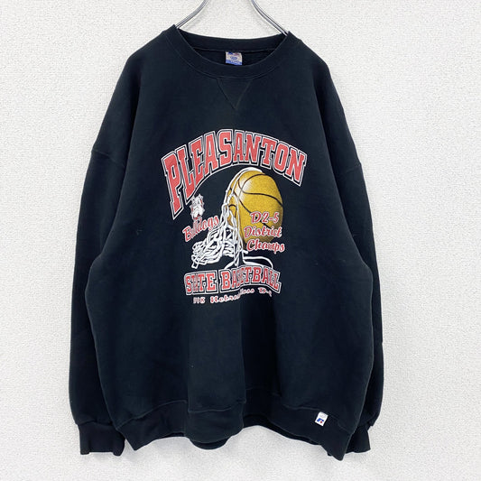 00s　RUSSELL ATHLETIC　スウェット/トレーナー　ヴィンテージ　黒　ブラック　2XLサイズ