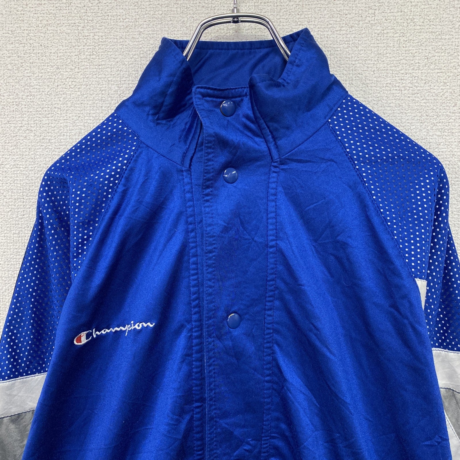90s　Champion　チャンピオン　トラックジャケット/ジャージ　ヴィンテージ　青　ブルー　Mサイズ