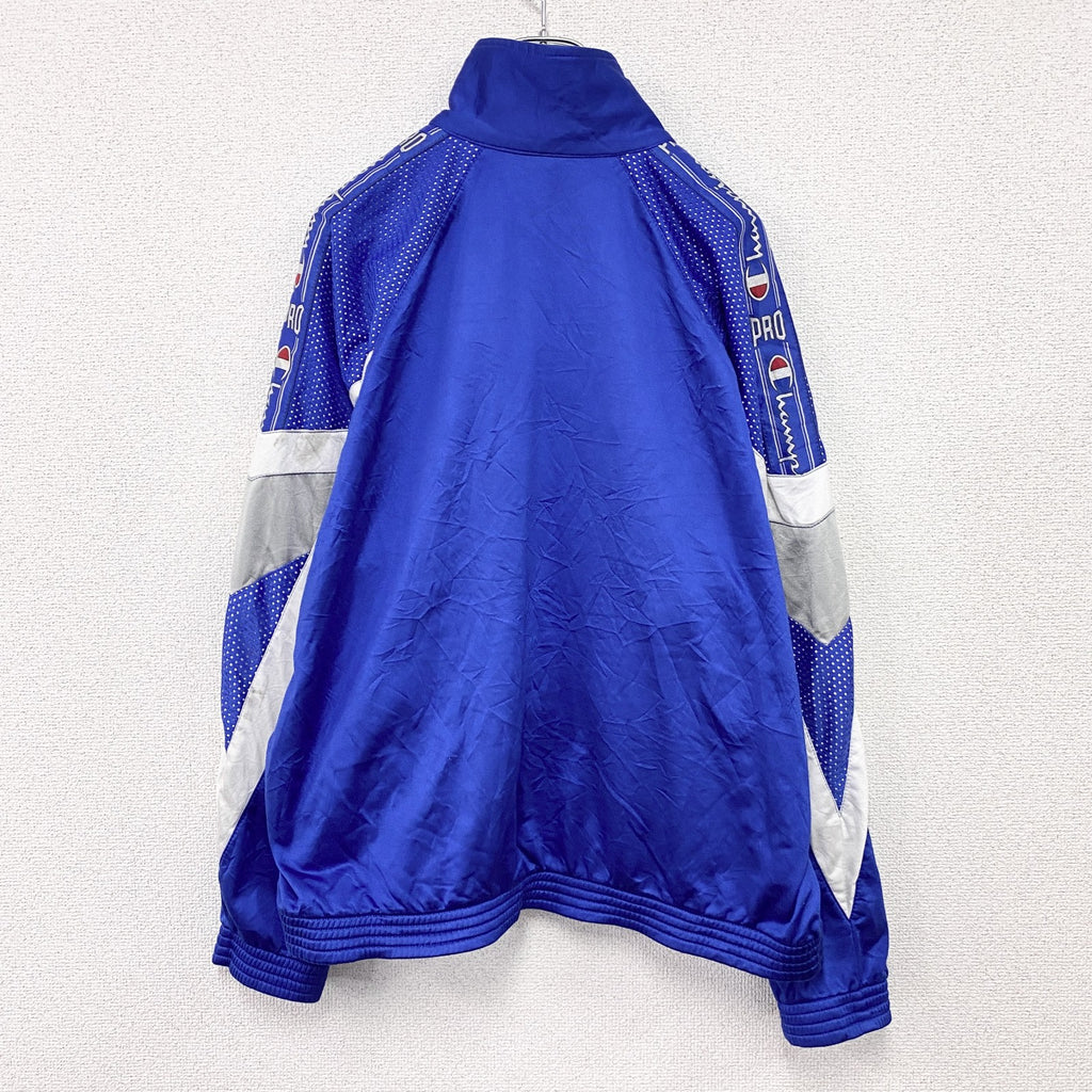 90s　Champion　チャンピオン　トラックジャケット/ジャージ　ヴィンテージ　青　ブルー　Mサイズ