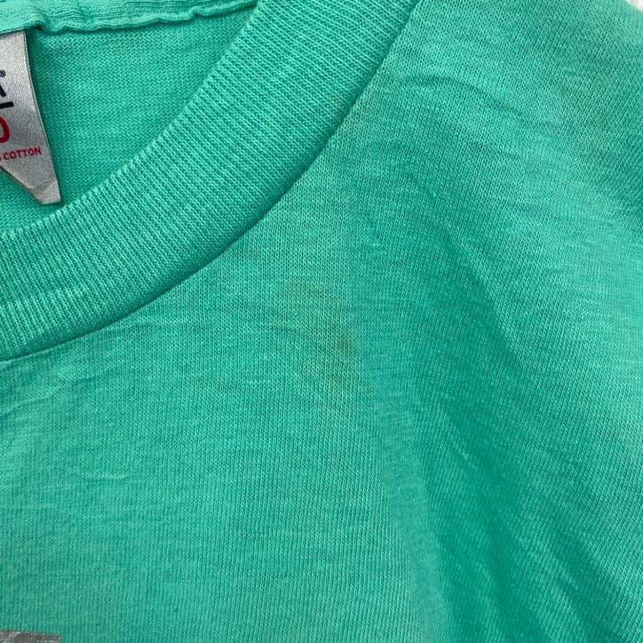 古着 used　オニータ　90s　半袖プリントTシャツ　USA製　シングルステッチ　草　リーフ　緑　グリーン　Lサイズ