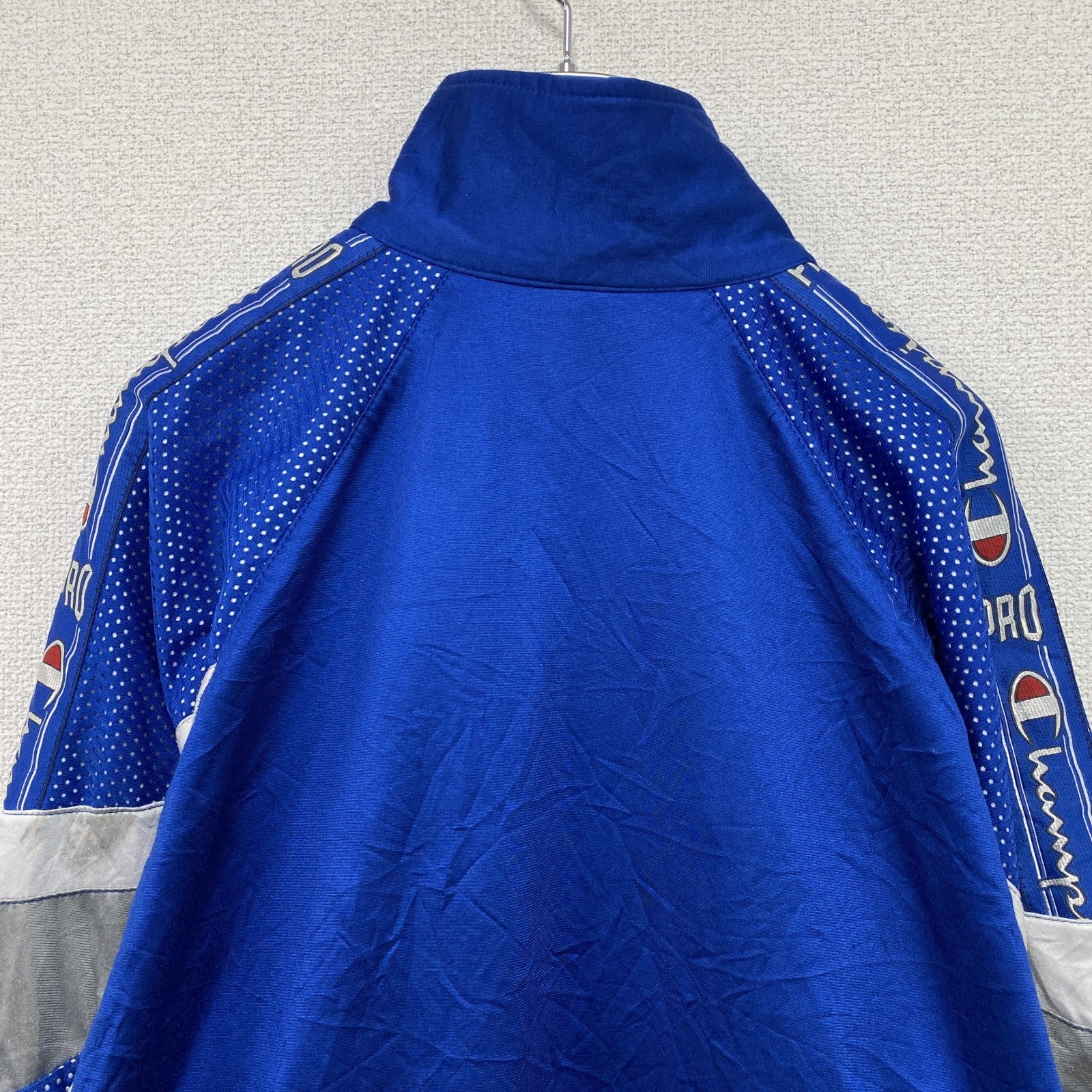 90s　Champion　チャンピオン　トラックジャケット/ジャージ　ヴィンテージ　青　ブルー　Mサイズ