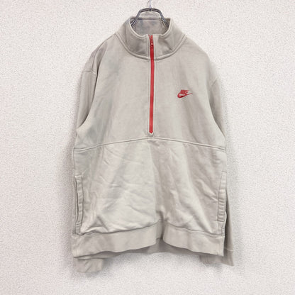 NIKE　ナイキ　ハーフジップスウェット/トレーナー　スウッシュ　灰色　グレー　Lサイズ