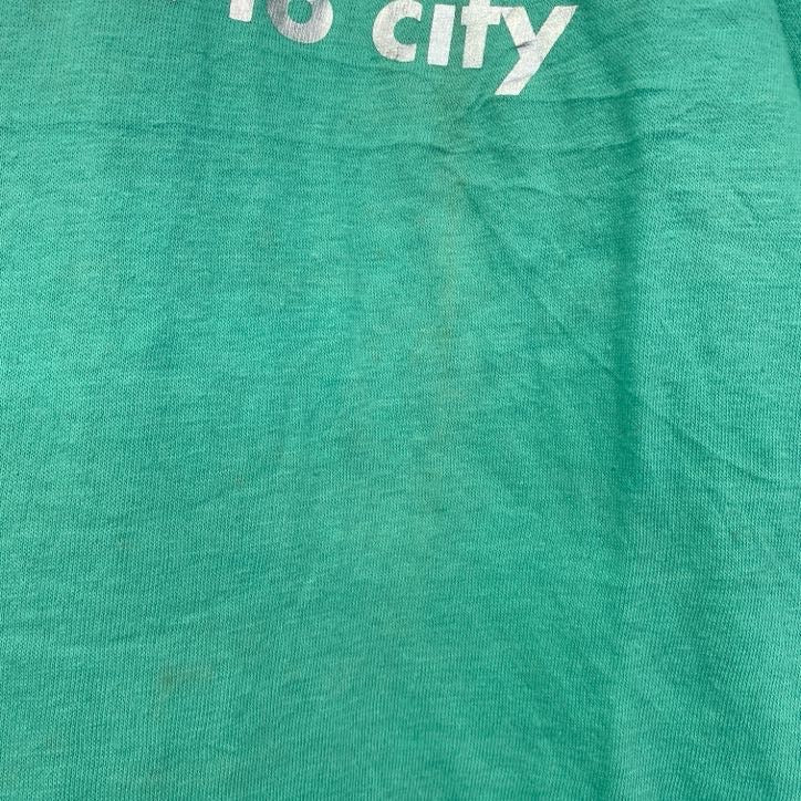 古着 used　オニータ　90s　半袖プリントTシャツ　USA製　シングルステッチ　草　リーフ　緑　グリーン　Lサイズ