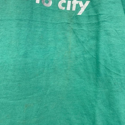 古着 used　オニータ　90s　半袖プリントTシャツ　USA製　シングルステッチ　草　リーフ　緑　グリーン　Lサイズ